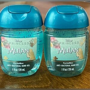 QTY 2 Disney Princess Mulan Anti-Bacterial Hand Gel SOLD OUT Bath And Body Works